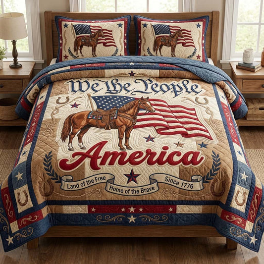 Patriot Liberty 3-Piece Quilted Bedding Set GDTONTD163