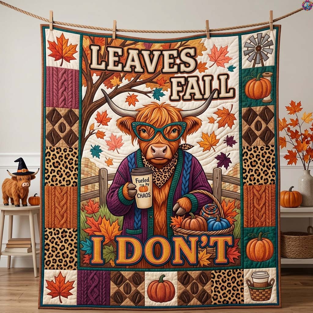 Autumn Chaos Highland Mood Qulited Blanket GDTONTD1692