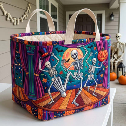 Skeleton Dance Floor Burst Quilted Storage Basket GDTONTD1703