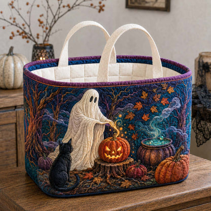 The Midnight Pumpkin Rite Quilted Storage Basket GDTONTD1777