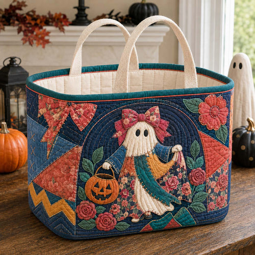 Midnight Rosebow Ghost Parade Quilted Storage Basket GDTONTD1782