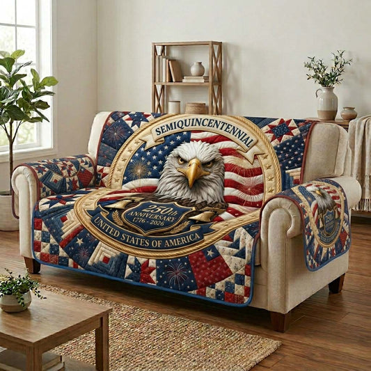America 250 Eagle Quilted Sofa Cover GDTONTD18
