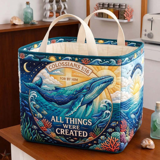 Created By Him Quilted Storage Basket GDTONTD1848