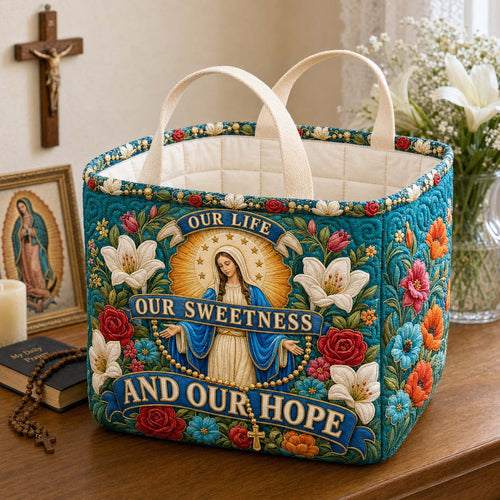 Our Hope Blooms Quilted Storage Basket GDTONTD1851