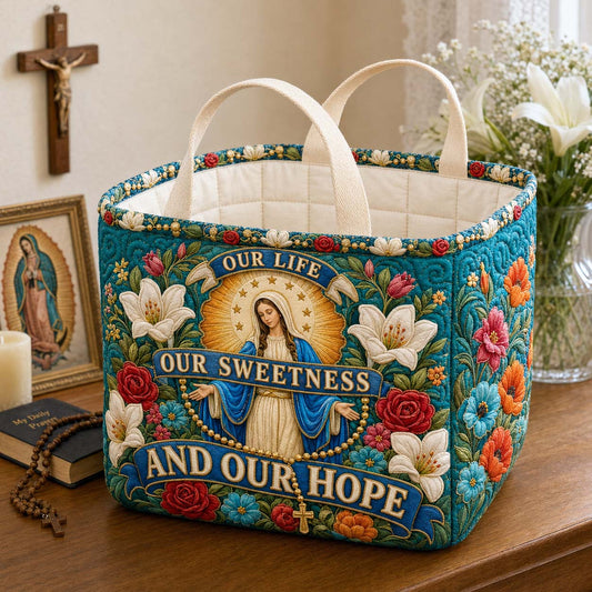 Our Hope Blooms Quilted Storage Basket GDTONTD1851
