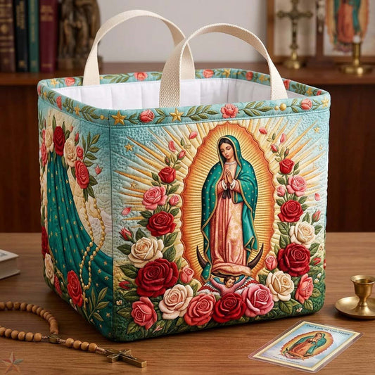 Mantle Of Miracles Quilted Storage Basket GDTONTD1852