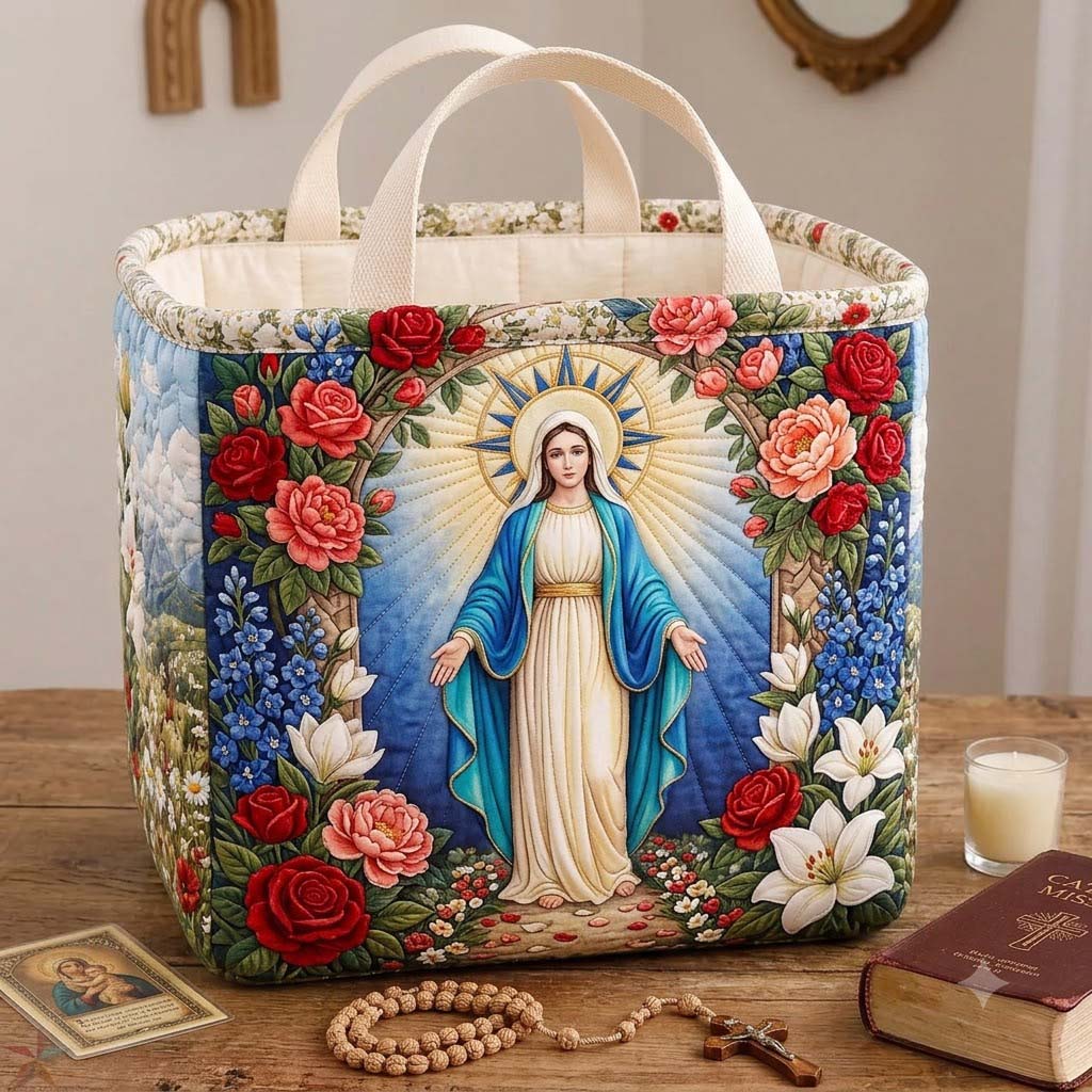 Garden Of Lovely Quilted Storage Basket GDTONTD1855