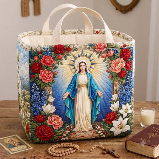 Garden Of Lovely Quilted Storage Basket GDTONTD1855