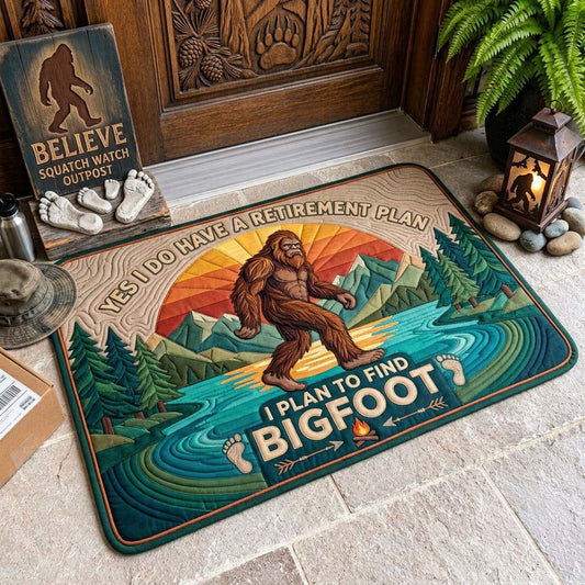 Bigfoot Retirement Trail Doormat GDTONTD1880