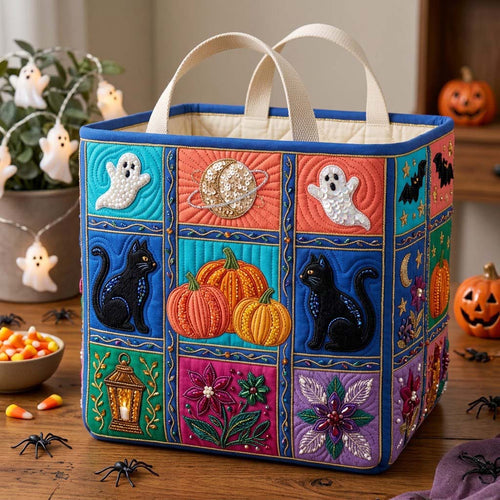 Jeweled Coven Sampler Quilted Storage Basket GDTONTD1887