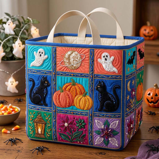 Jeweled Coven Sampler Quilted Storage Basket GDTONTD1887