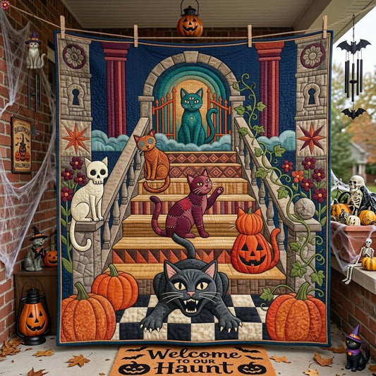 Pumpkin Hollow Stairway Quilted Blanket GDTONTD1890