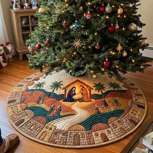 Bethlehem Hills Panorama Quilted Tree Skirt GDTONTD1909