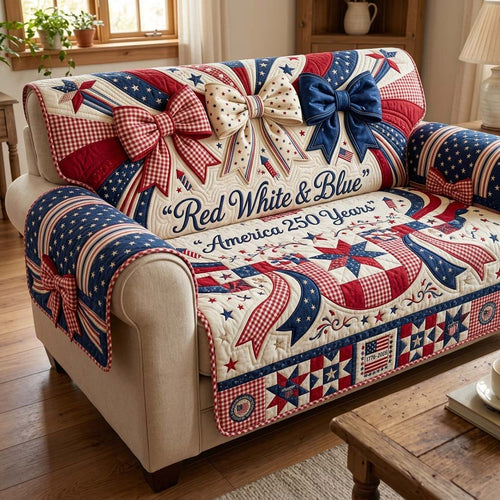 Ribbon Jubilee Quilted Sofa Cover GDTONTD195