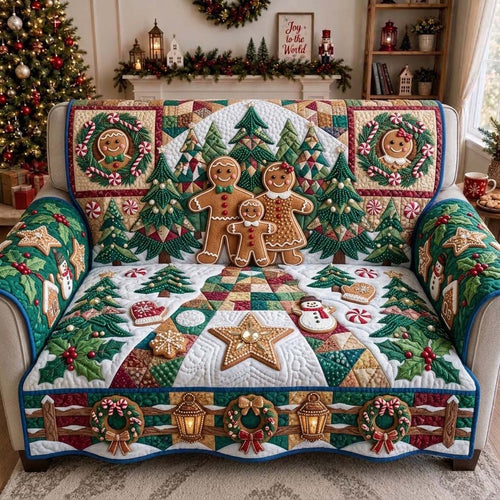Gingerbread Candyland Forest Quilted Sofa Cover GDTONTD1958