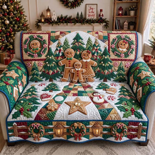 Gingerbread Candyland Forest Quilted Sofa Cover GDTONTD1958