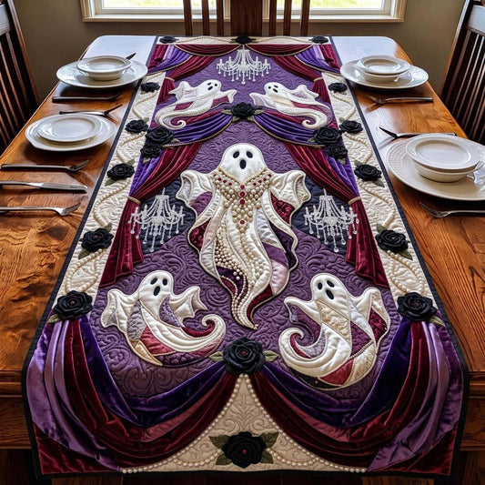 Pearl Ghost Masquerade Quilted Table Runner GDTONTD1967