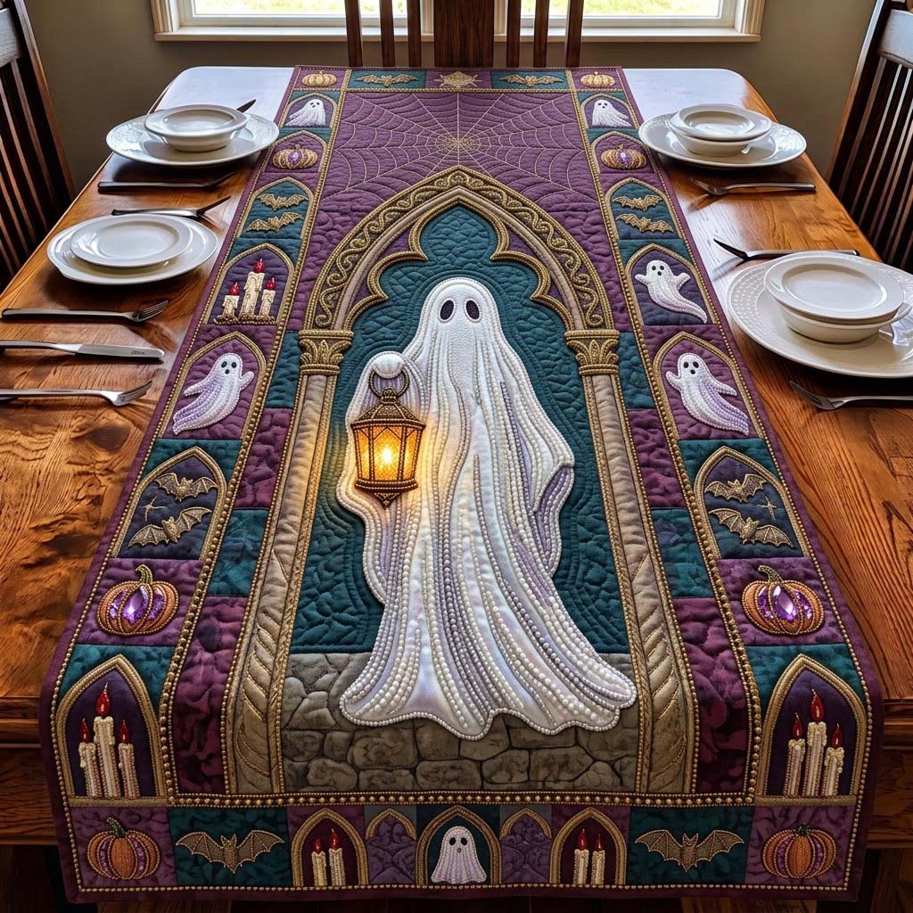 Ghost Lantern Cathedral Quilted Table Runner GDTONTD1968