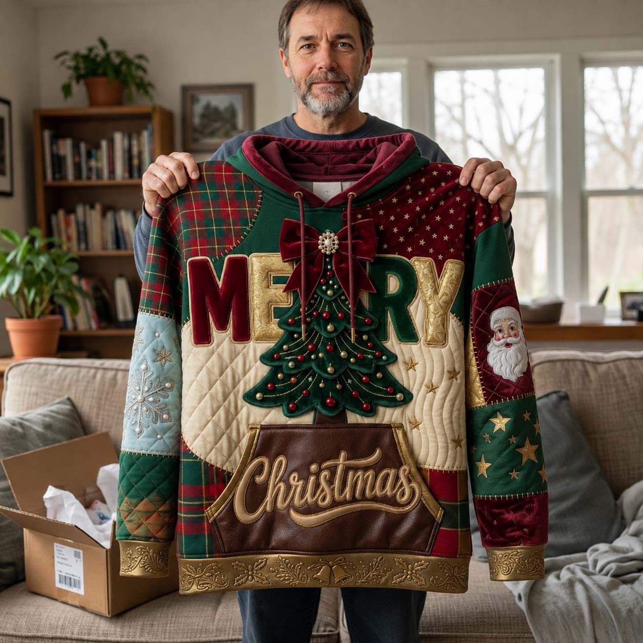 Merry Santa Tree Hoodie GDTONTD2051