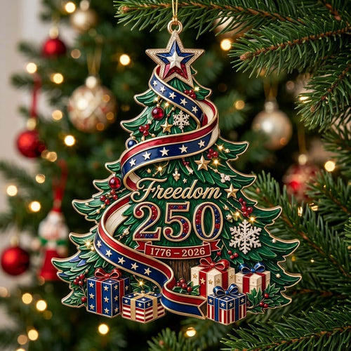 Freedom 250 Christmas Mica Ornament GDTONTD2056