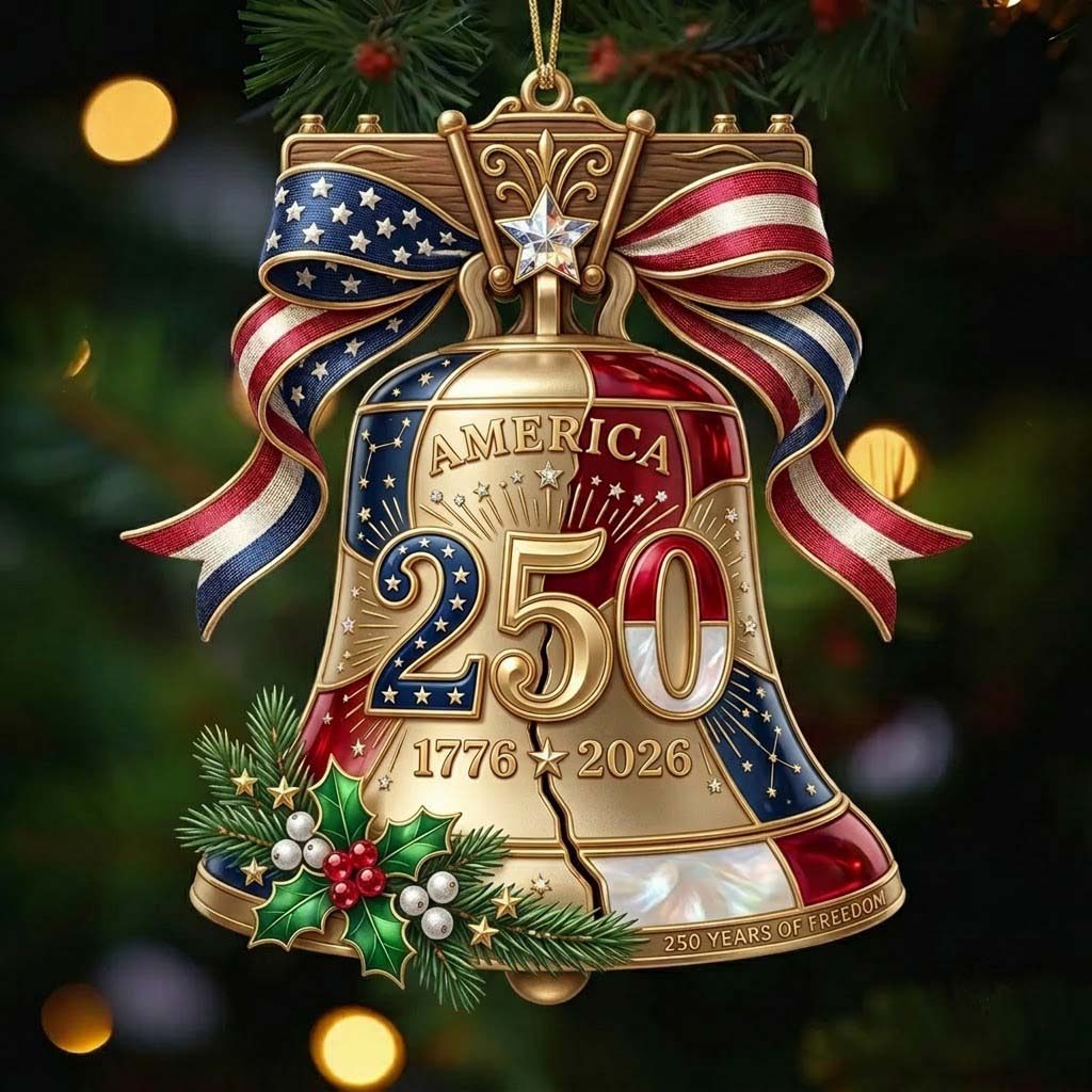 Liberty Bell 250 Christmas Mica Ornament GDTONTD2059