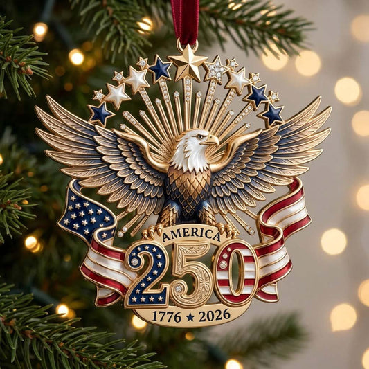 Eagle of Freedom 250 Christmas Mica Ornament GDTONTD2060