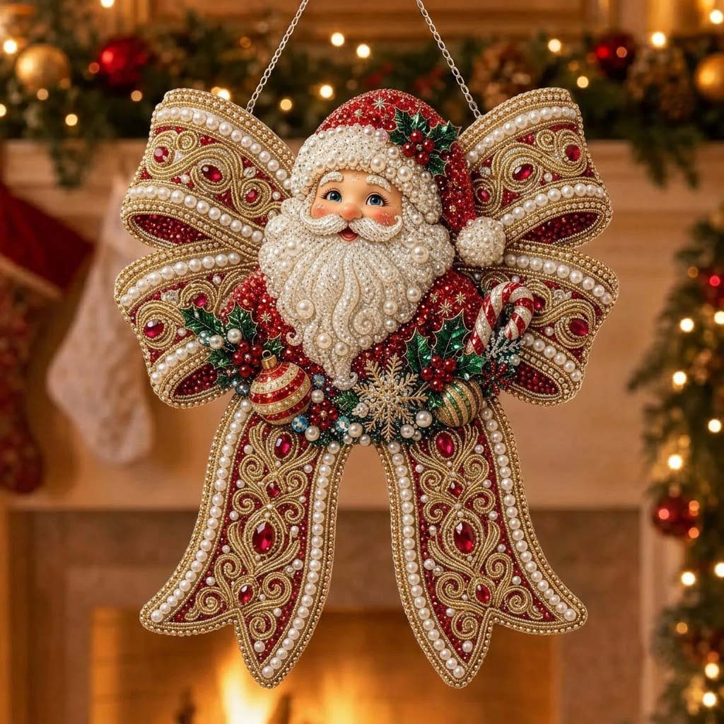 Christmas Bow Christmas Mica Ornament GDTONTD2065