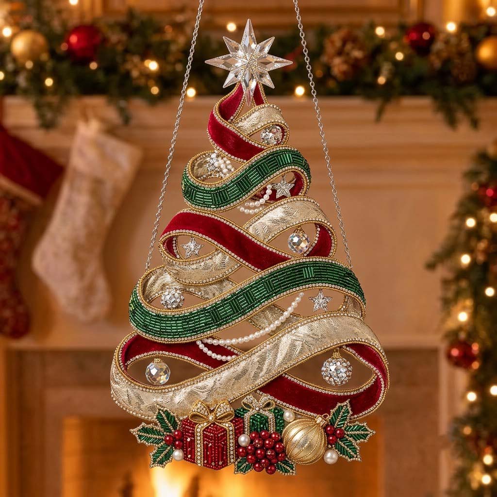 Spiral Christmas Tree Christmas Mica Ornament GDTONTD2067