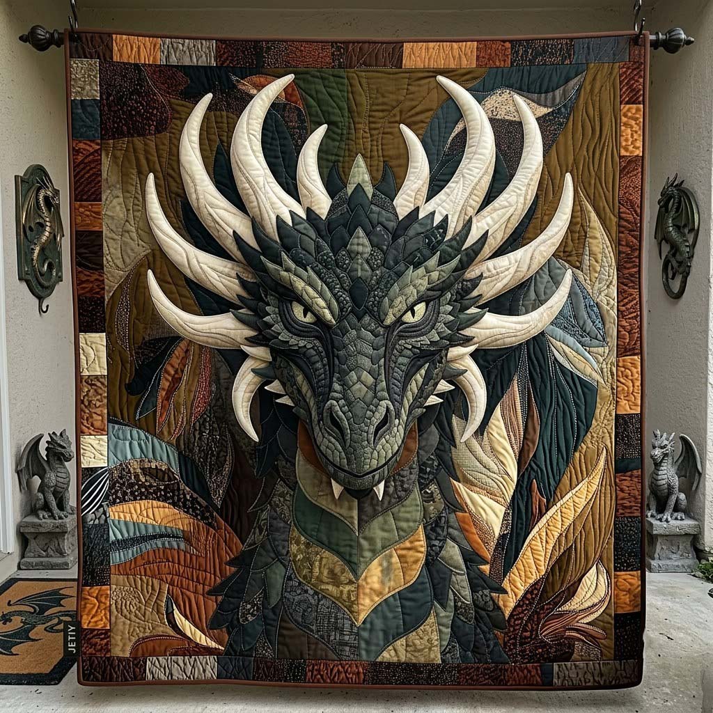 Bone Horn Dragon Quilted Blanket GDTONTD2076