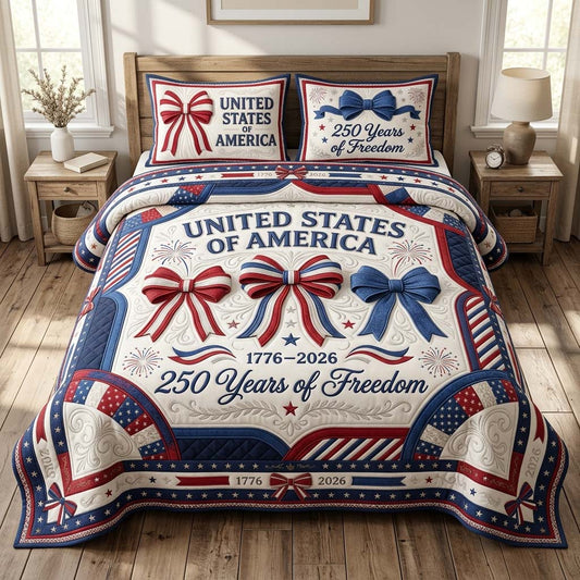 Patriot Charm Quilted Bedding Set GDTONTD227