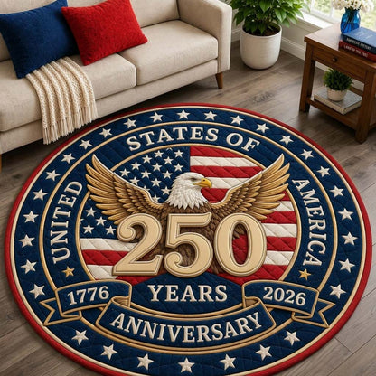America 250 Eagle Quilted Round Mat GDTONTD27