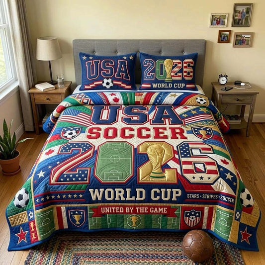 Freedom Goal Quilted Bedding Set GDTONTD270