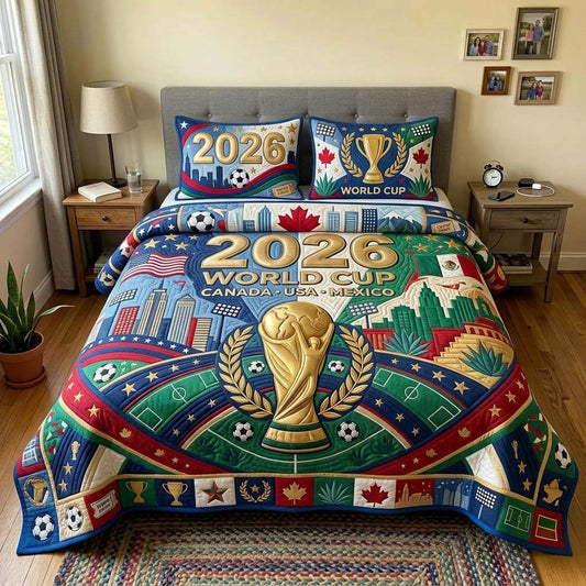 Golden Pitch Quilted Bedding Set GDTONTD271