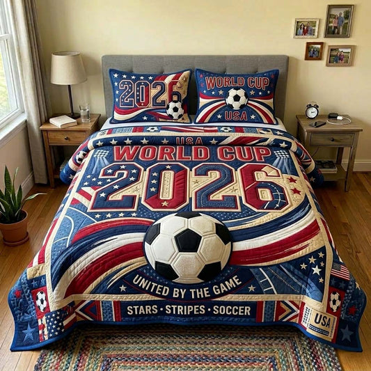 Soccer Pride Quilted Bedding Set GDTONTD273