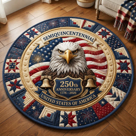 America 250 Eagle Quilted Round Mat GDTONTD28