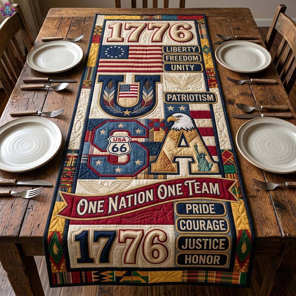 Star Union Quilted Table Runner GDTONTD295