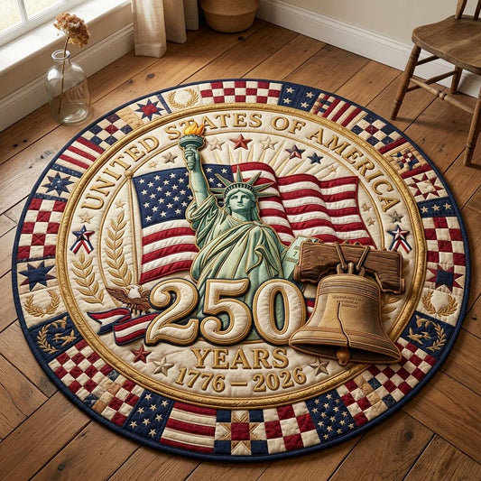 America Liberty Anniversary Quilted Round Mat GDTONTD30