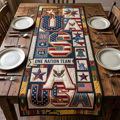 Courage Freedom Quilted Table Runner GDTONTD301