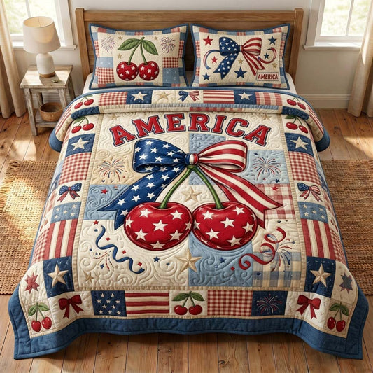 Freedom 250 3-Piece Quilted Bedding Set GDTONTD327