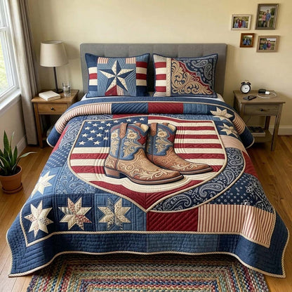 Western Liberty 3-Piece Quilted Bedding Set GDTONTD329