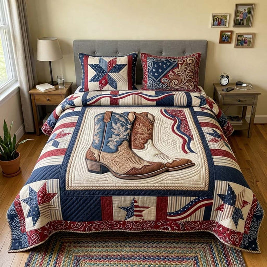 Rodeo Heritage 3-Piece Quilted Bedding Set GDTONTD333
