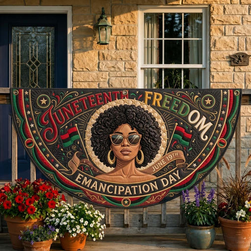 Juneteenth Queen Fan Flag GDTONTD345
