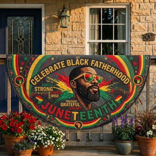 Black Fatherhood Fan Flag GDTONTD346