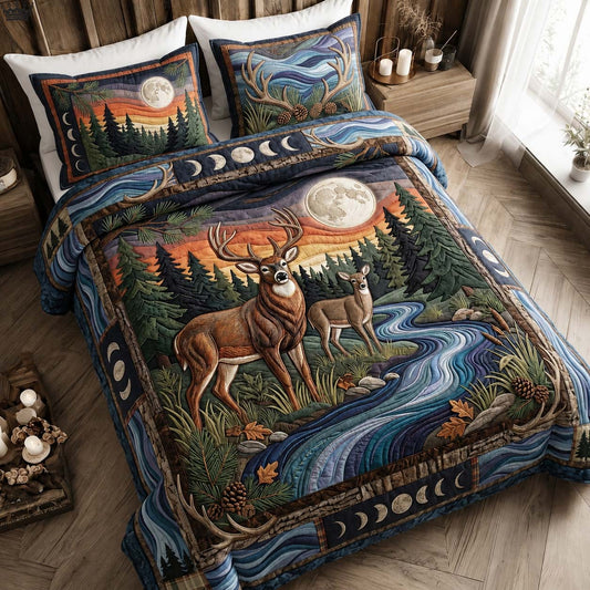 Moonlit Creek 3-Piece Quilted Bedding Set GDTONTD396