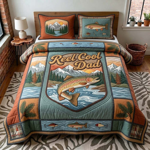 Pine Creek Dad 3-Piece Quilted Bedding Set GDTONTD441