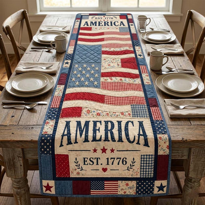 Americana Patch Quilted Table Runner GDTONTD46