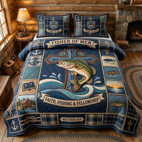 Fisher Fellowship 3-Piece Quilted Bedding Set GDTONTD483