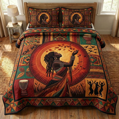 Harvest Dance 3-Piece Quilted Bedding Set GDTONTD491