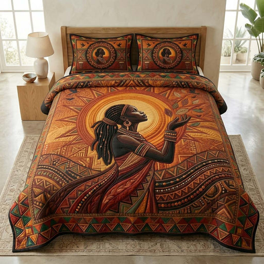 Savanna Grace 3-Piece Quilted Bedding Set GDTONTD493