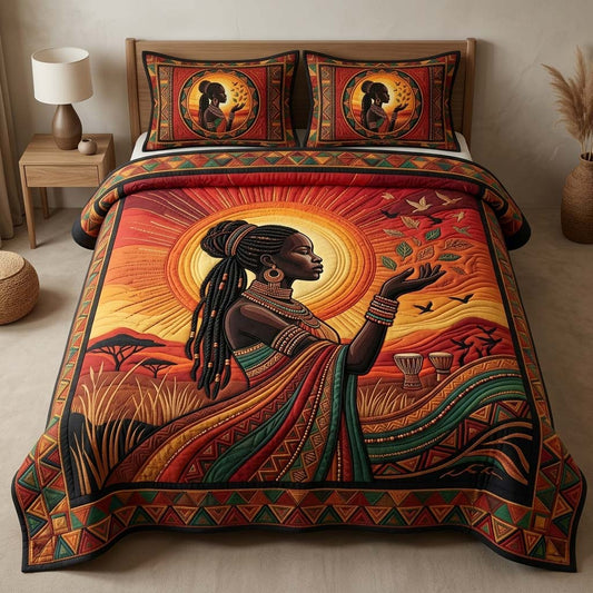 Sunset Queen 3-Piece Quilted Bedding Set GDTONTD494